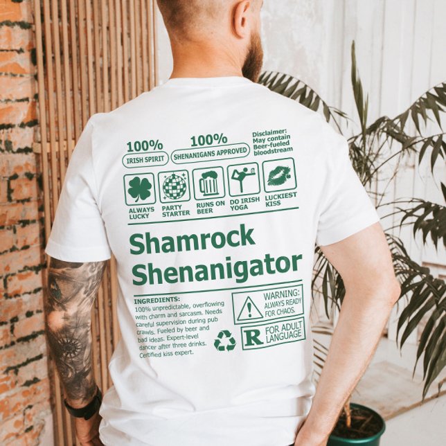 Funny Lucky Irish Kleeblatt St Patricks Day T-Shirt (Von Creator hochgeladen)