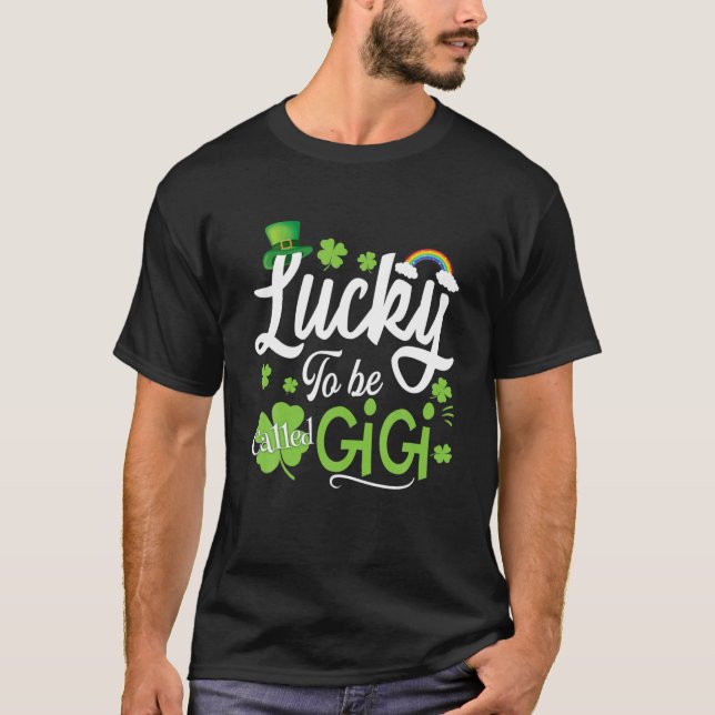 Funny Lucky, um Gigi Kleeblatt St. Patrick genannt T-Shirt (Vorderseite)