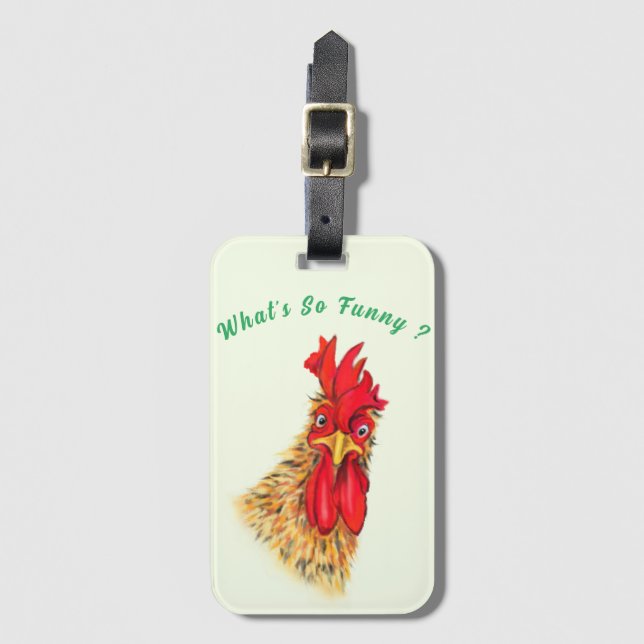 Funny Luggage Tag Überraschendes Runder - Benutzer Gepäckanhänger (Vorderseite Vertikal)