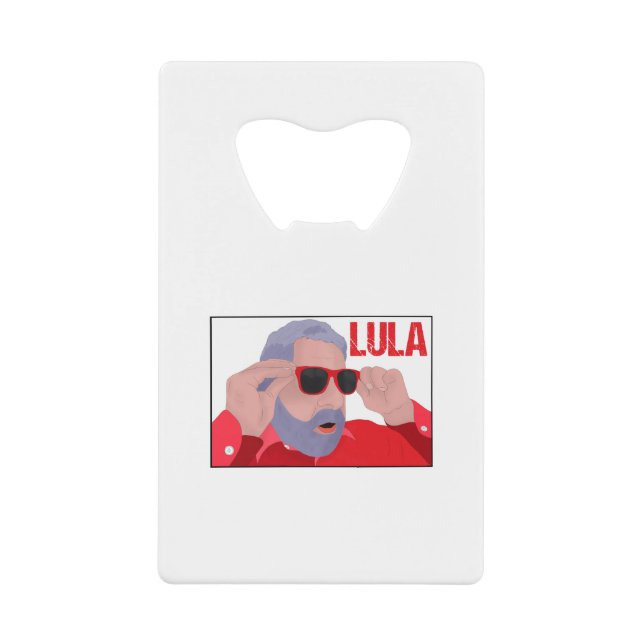 Funny Lula Meme mit Sonnenbrille Geldbeutel Flaschenöffner (Vorderseite)