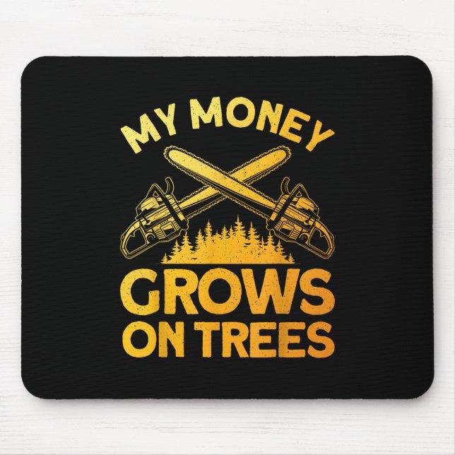 Funny Lumberjack Art for Men Tree Cutter sah Logge Mousepad (Vorne)