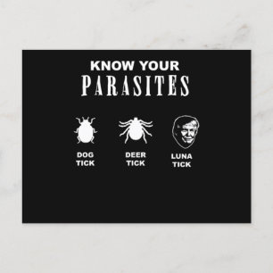 Funny Luna Tick Anti Trump Donald Trump Hater Know Postkarte