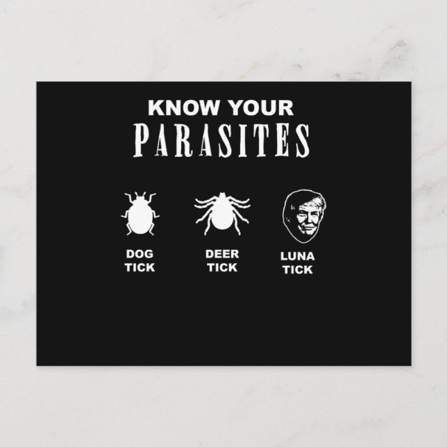 Funny Luna Tick Anti Trump Donald Trump Hater Know Postkarte (Vorderseite)