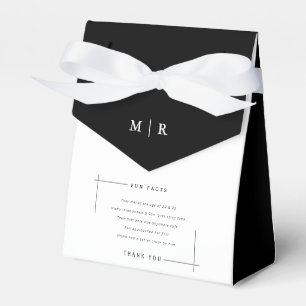 Funny, lustige Fakten minimalistische Hochzeit Geschenkschachtel