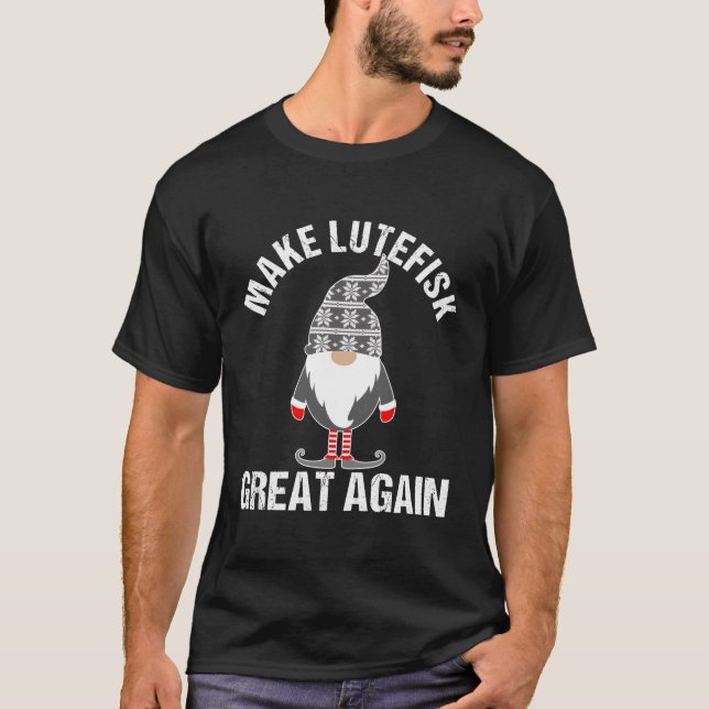 Funny Lutefisk macht Lutefisk Great Again Tomte Gn T-Shirt (Vorderseite)
