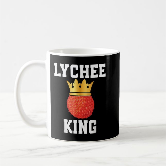 Funny Lychee King Outfit für Junge und Mann Kaffeetasse (Links)