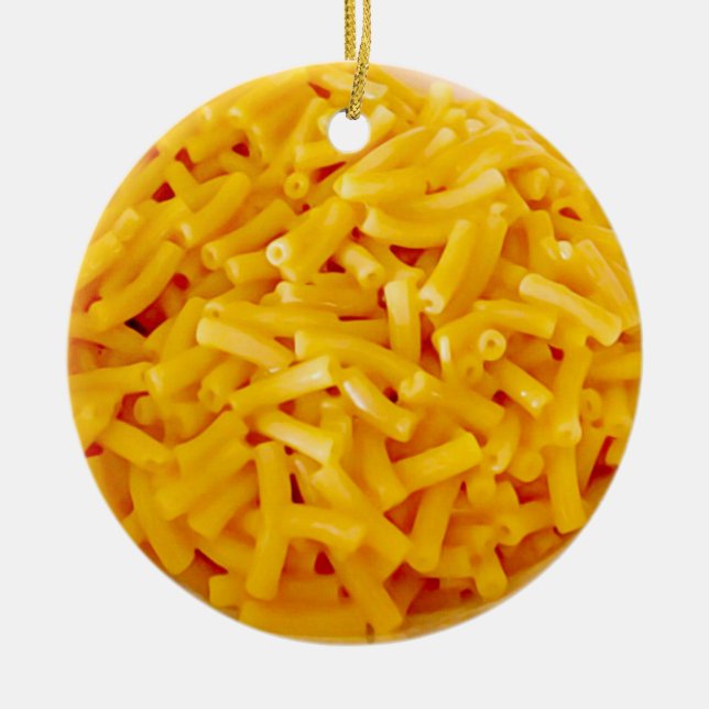 Funny Mac und Käse Gag Geschenk Weihnachtsessen Keramik Ornament (Vorne)