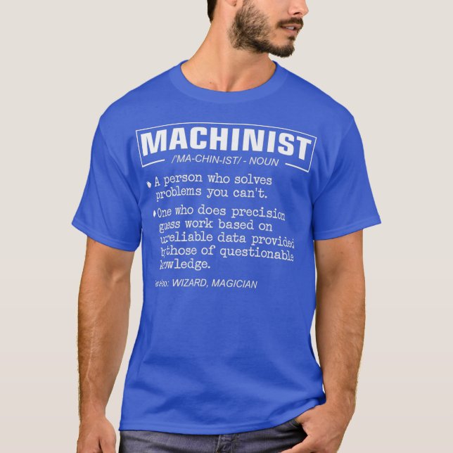 Funny Machinist Definition Premium T-Shirt (Vorderseite)