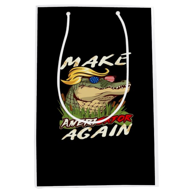 Funny macht Amerigator wieder Donald Parody Americ Mittlere Geschenktüte (Vorderseite)