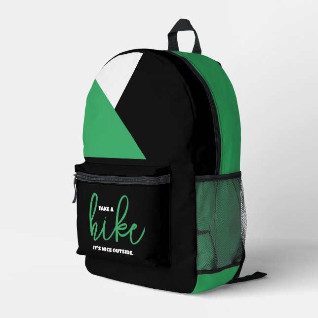 Funny macht eine Wanderung Es ist schön draußen Bedruckter Rucksack (Rückseitige Ecke Rechts)