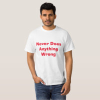 Funny macht nie irgendetwas falschen T - Shirt