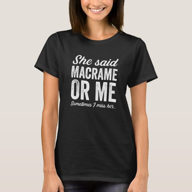 Funny Macrame Textile Art Craft Witz Premium T-Shirt (Vorderseite)