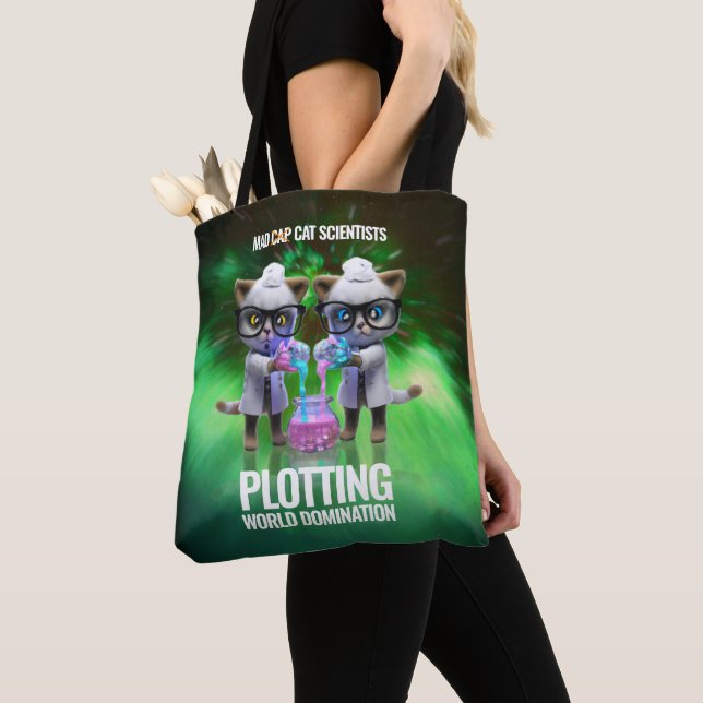 Funny Mad Cat Scientists planen Weltherrschaft (Von Nahem)