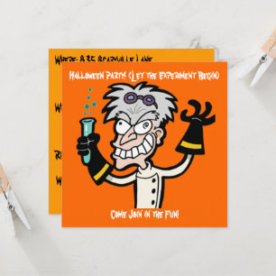 Funny Mad Genius Halloween-Party Einladung