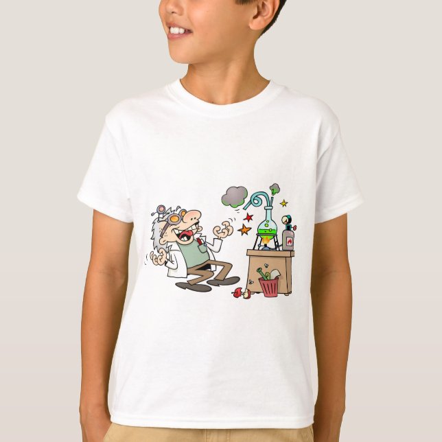 Funny Mad Scientist T-Shirt (Vorderseite)