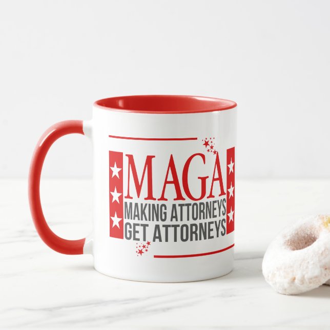 Funny MAGA-Kaffee-Tasse Sarkasus Politisches Zitat Tasse (Mit Donut)