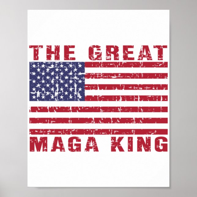 Funny MAGA King Trump Fan Poster (Vorne)