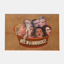 Funny MAGA Republikaner hellen in einem Handkorb Fußmatte