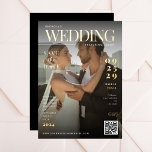 Funny Magazine Cover Dark Foto Einzigartige Hochze Folieneinladung<br><div class="desc">Überraschen Sie Ihre Lieben mit dieser hocheleganten Einladung,  mit Ihrem individuellen Foto und Details. Fügen Sie einfach alle Ihre Daten hinzu,  indem Sie auf "Personalisieren" klicken.</div>