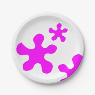 Funny Magenta slimy Party Pappteller