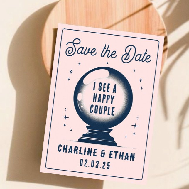 Funny Magic Ball Pink Dar blau Save the Date (Von Creator hochgeladen)