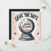 Funny Magic Ball Pink Dunkelblau Save the Date