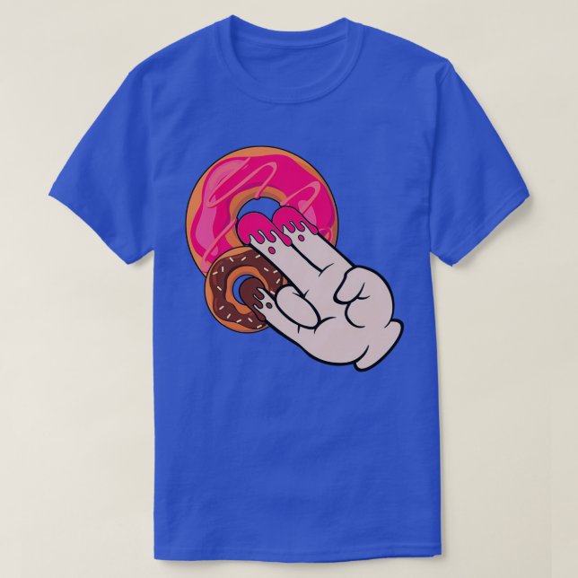 Funny Magic Hand Shocker Dirty Spaß Niedlich Donut T-Shirt (Design vorne)