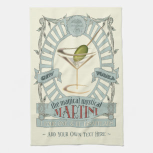 Funny Magical Martini Cocktail Personalisiert Kitc Geschirrtuch