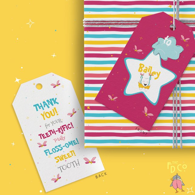 Funny Magical Pink Color Pop Tooth Puff Geschenkanhänger (Von Creator hochgeladen)