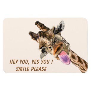 Funny Magnet Geschenk Spielerisches Giraffe - Läch
