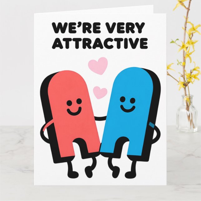 Funny Magnet Love Valentine Greeting Card Karte (Gelbe Blume)