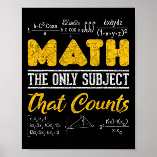 Funny Mah Geek Mathe das einzige Thema, das zählt Poster