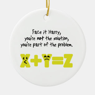 Funny Mah Problem Keramikornament