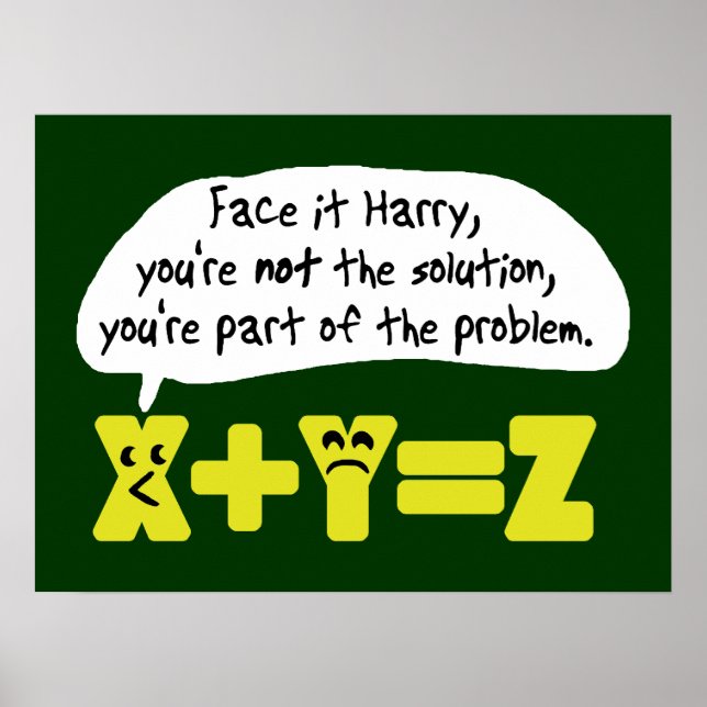 Funny Mah Problem Poster (Vorne)