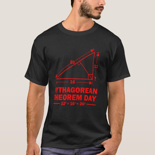 Funny Mah Pythagorean Theorem Day Mathematik The T-Shirt (Vorderseite)