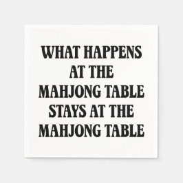 Funny Mahjong Lover Quote Mahj Humor Hostess Serviette