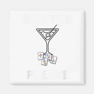 Funny Mahjong Mah-tini Schwanz Joke Mahjong Magnet