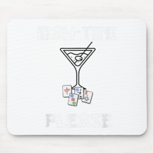 Funny Mahjong Mah-tini Schwanz Joke Mahjong Mousepad