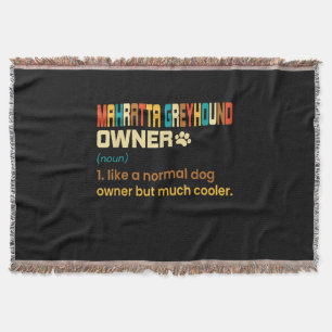 Funny Mahratta Greyhound Vintag Retro Dog Mama Vat Decke