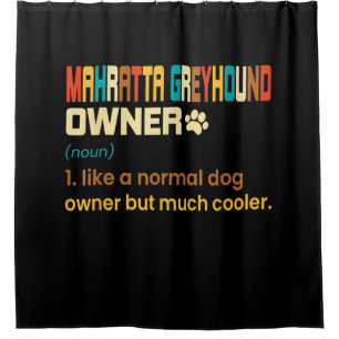 Funny Mahratta Greyhound Vintag Retro Dog Mama Vat Duschvorhang