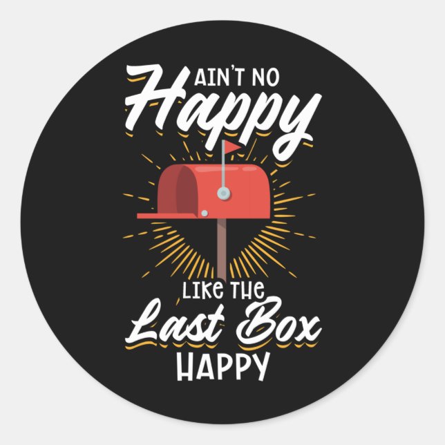 Funny Mail Carrier Postal Worker Mailman Runder Aufkleber (Vorderseite)