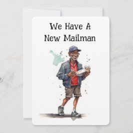 Funny Mailman Moving Announcement Cards