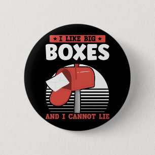 Funny Mailman Postal Worker Mail Carrier Button