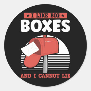 Funny Mailman Postal Worker Mail Carrier Runder Aufkleber