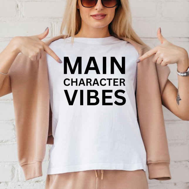 Funny Main Character Vibes Book Lover's T - Shirt (Von Creator hochgeladen)