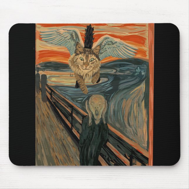 Funny Maine Coon Cat The Scree Mousepad (Vorne)