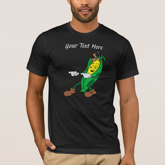 Funny Mais Cartoon Design T-Shirt (Vorderseite)