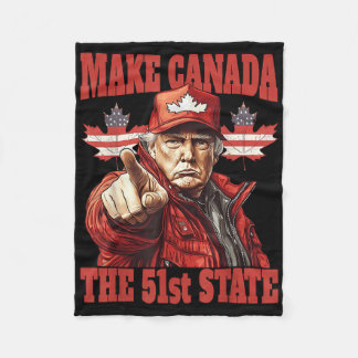 Funny Make Canada 51. Staat Fleecedecke