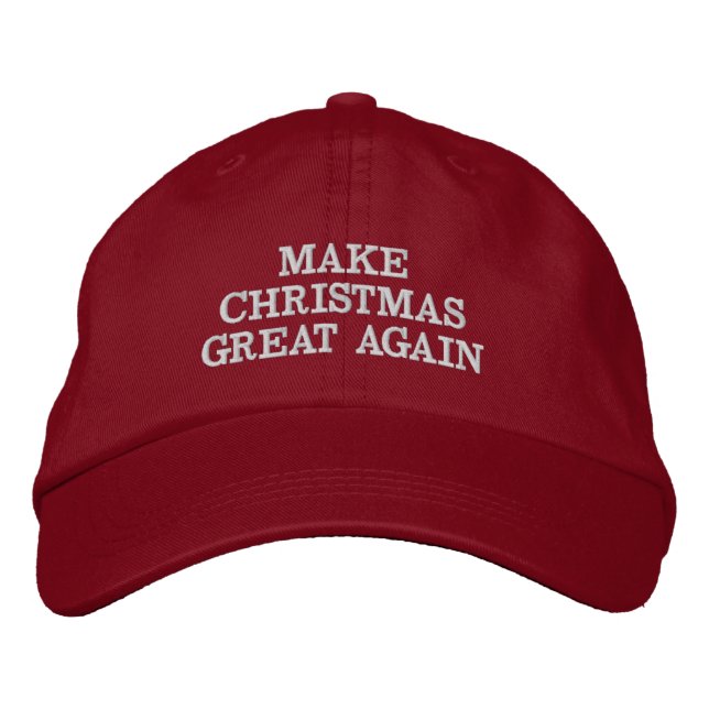 Funny Make Christmas Great Again Hats Bestickte Baseballkappe (Vorderseite)