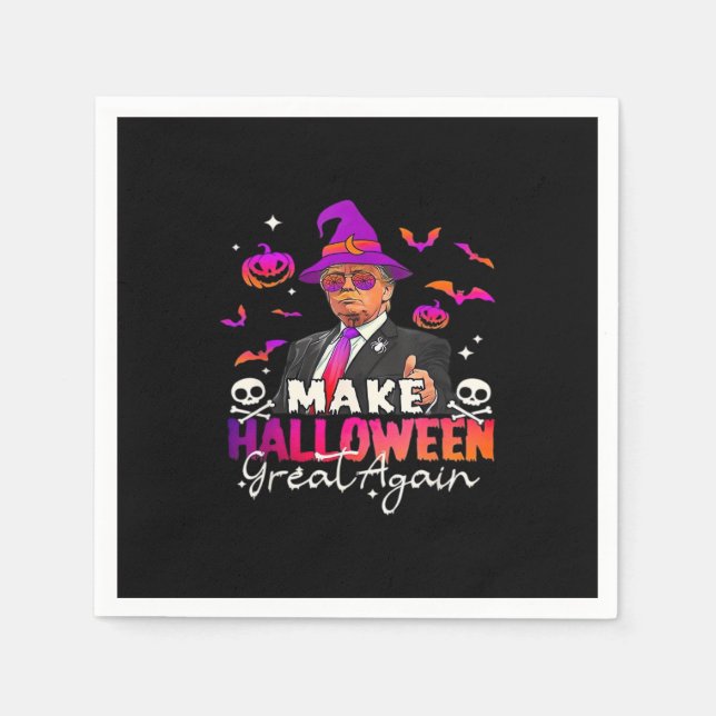 Funny Make Halloween wieder groß Serviette (Vorderseite)